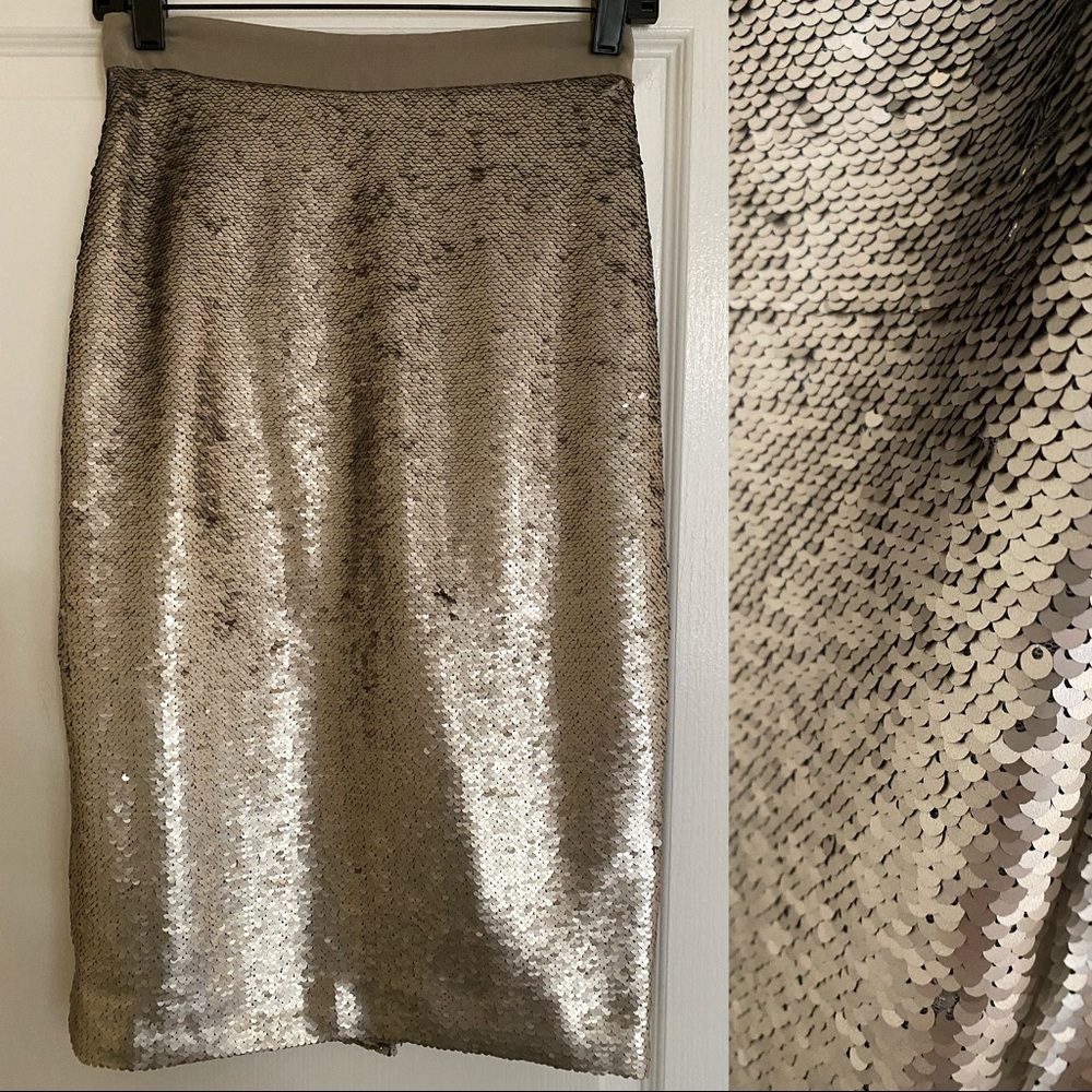 Banana republic NWT gold sequin pencil skirt